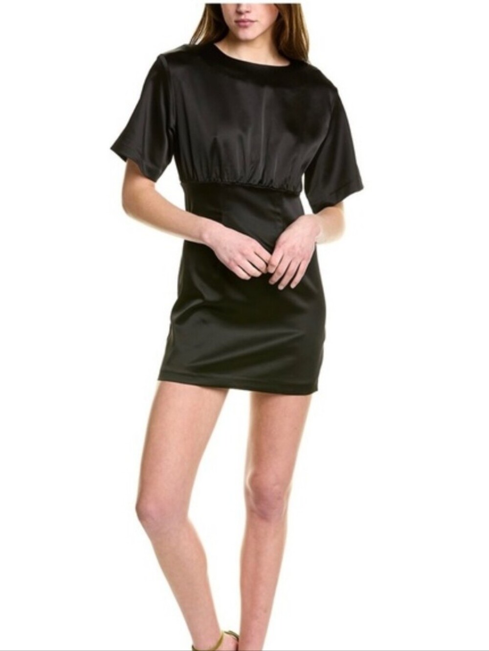 Cynthia Rowley Black Satin Mini Dress
